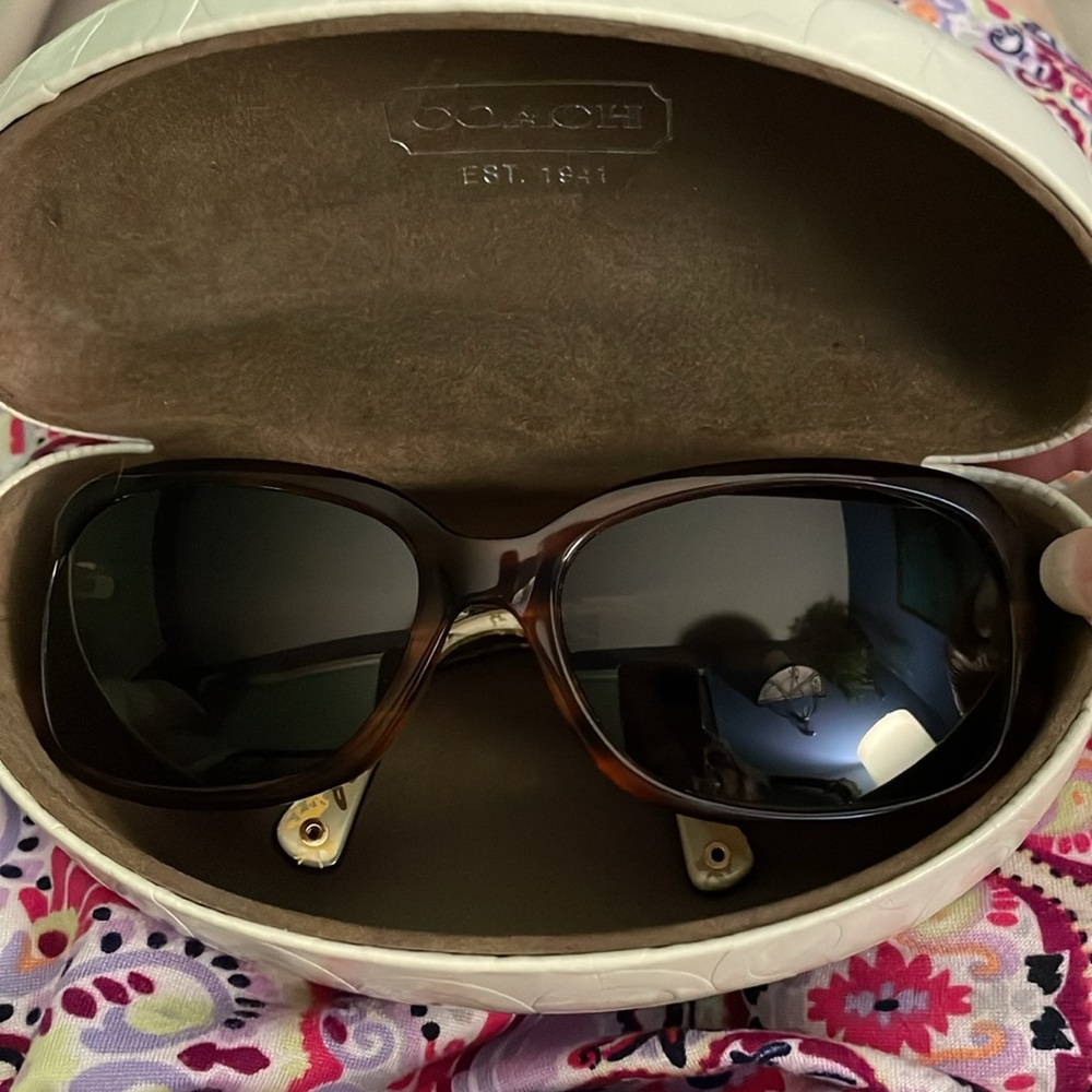 Coach sunglasses. Prescription strength. Come with matching case.